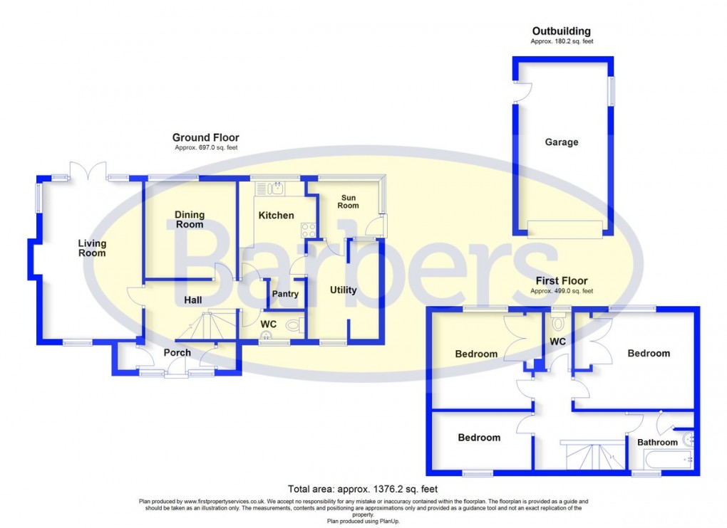 Floorplan for Calverhall, Whitchurch, Shropshire