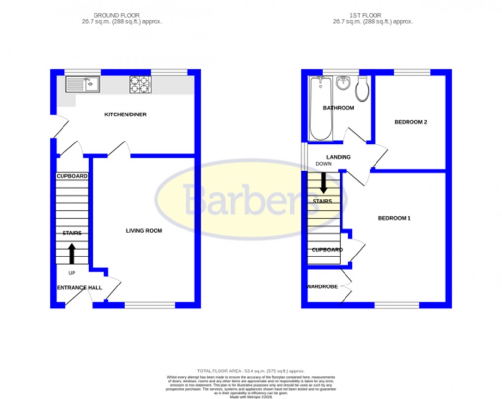 Floorplan for Lawford Close, Aqueduct, Telford