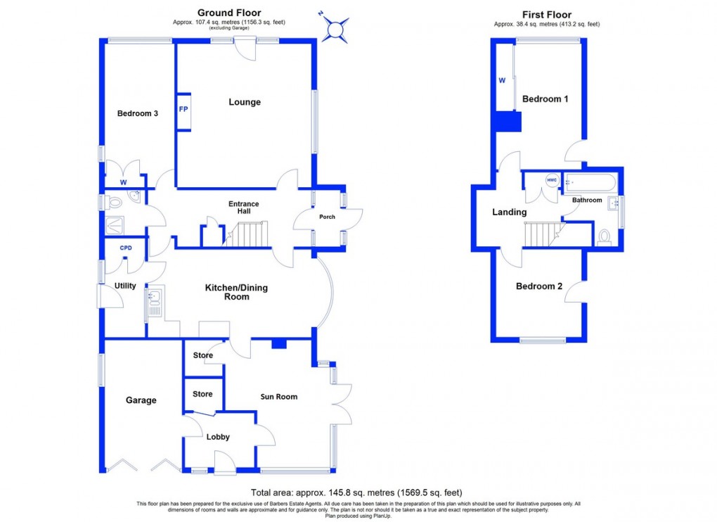 Floorplan for Linden Avenue, Wellington, Telford, TF1 1QR