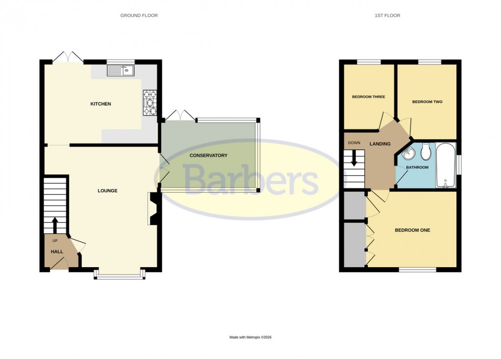 Floorplan for Eleanors Close, Aqueduct, Telford, TF4 3RR.