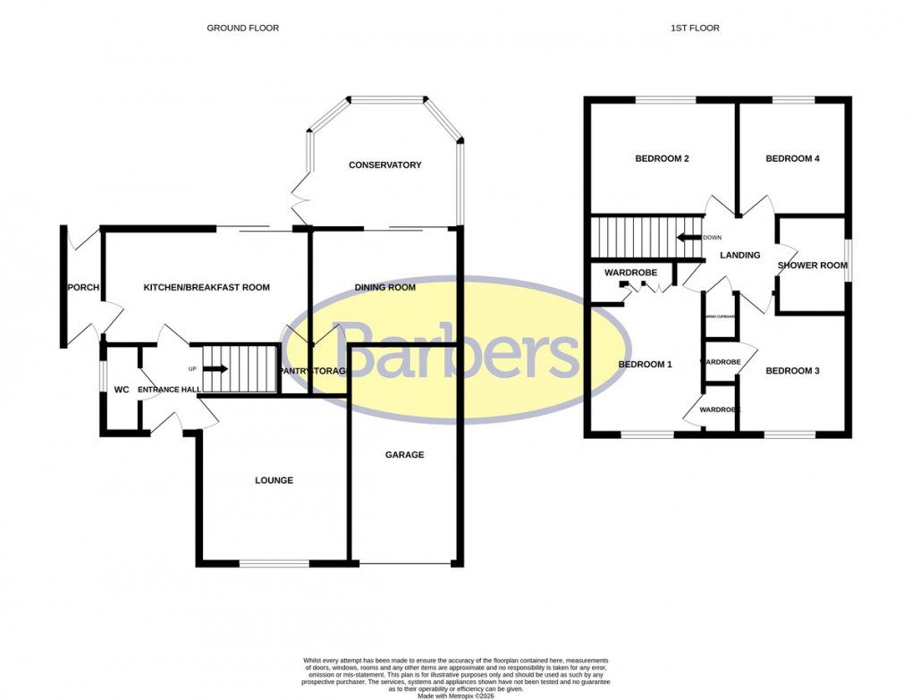 Floorplan for Roman Way, Whitchurch, Shropshire
