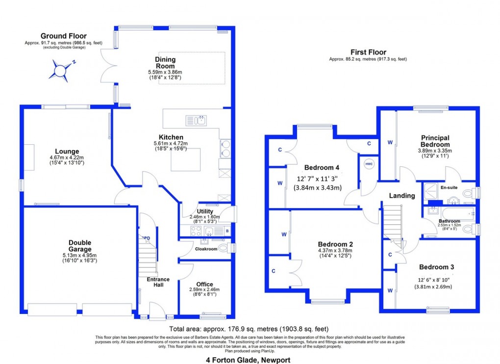 Floorplan for Forton Glade, Newport