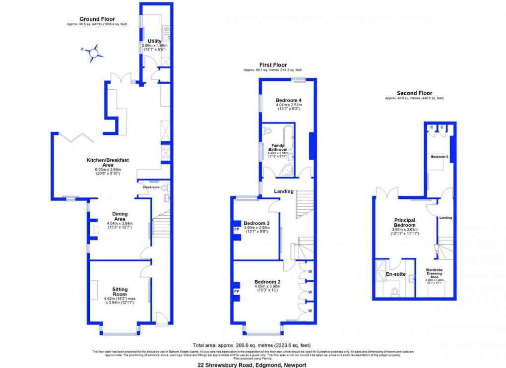 Floorplan for Shrewsbury Road, Edgmond