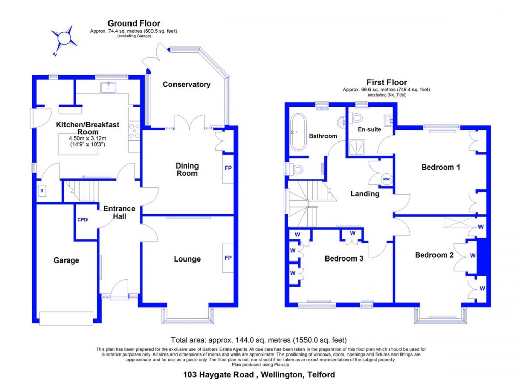 Floorplan for Wellington, Telford