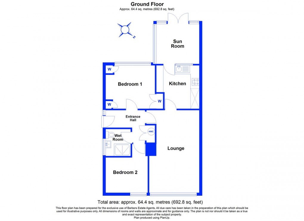 Floorplan for Melrose Gardens, Wellington, Telford, TF1 2BH