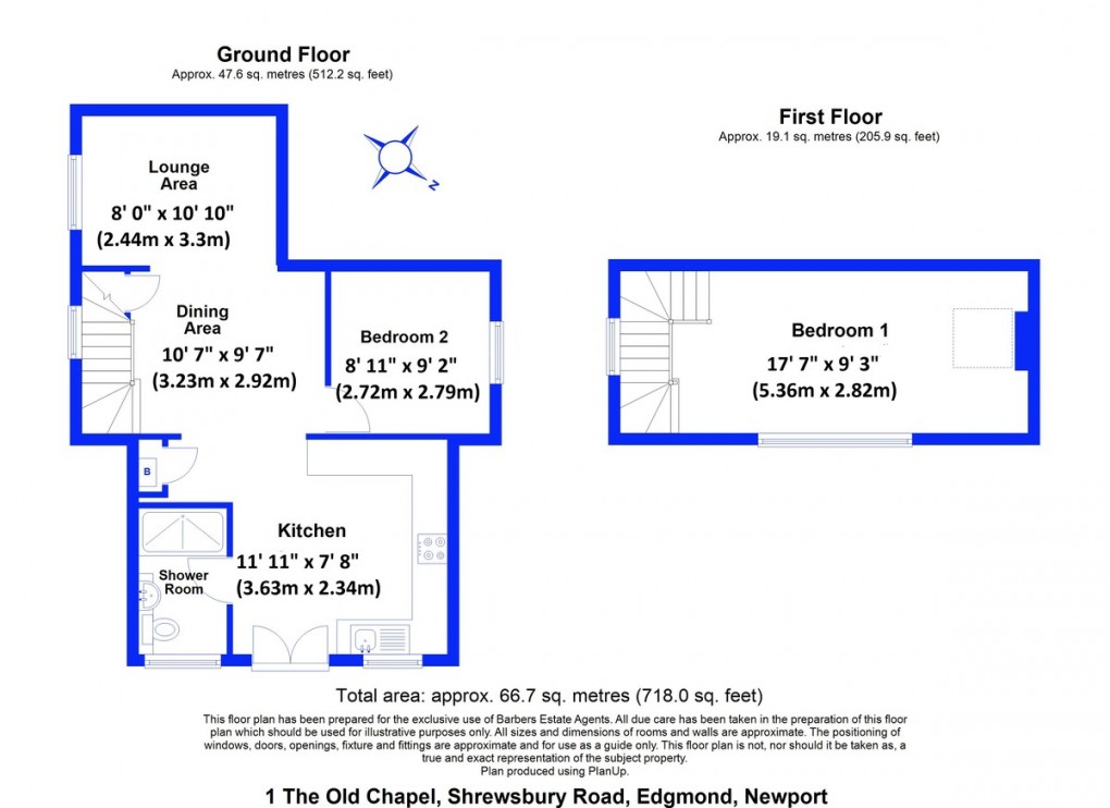 Floorplan for Edgmond, Newport