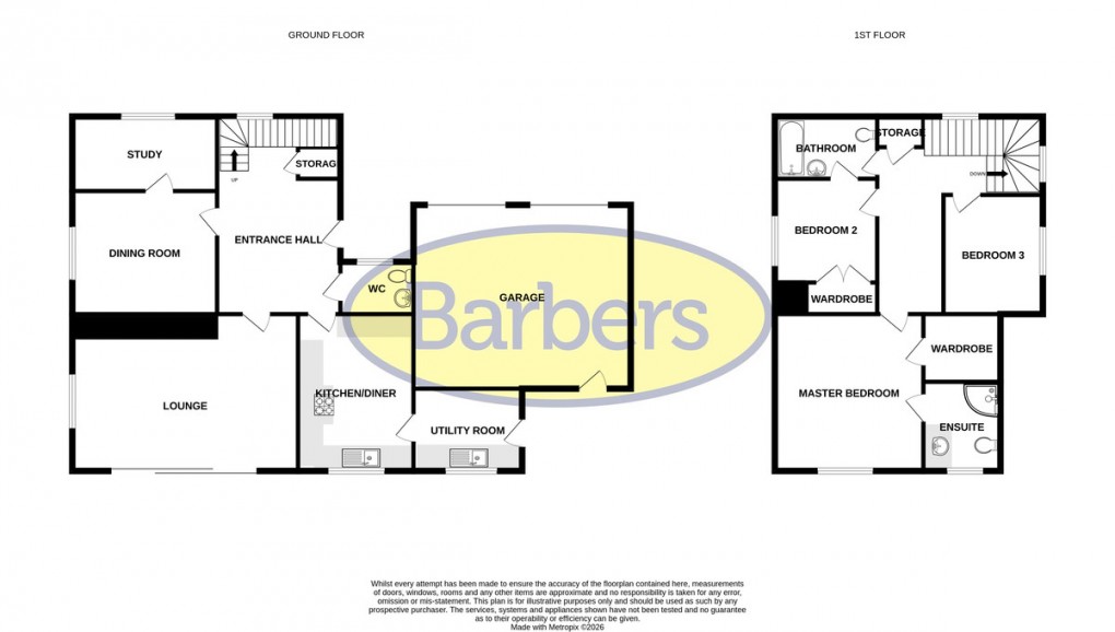 Floorplan for Little Arowry, Hanmer, Whitchurch
