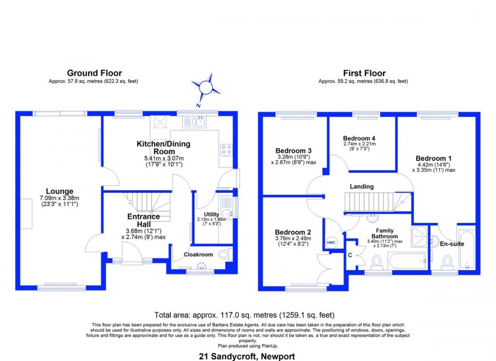 Floorplan for Sandy Croft, Newport