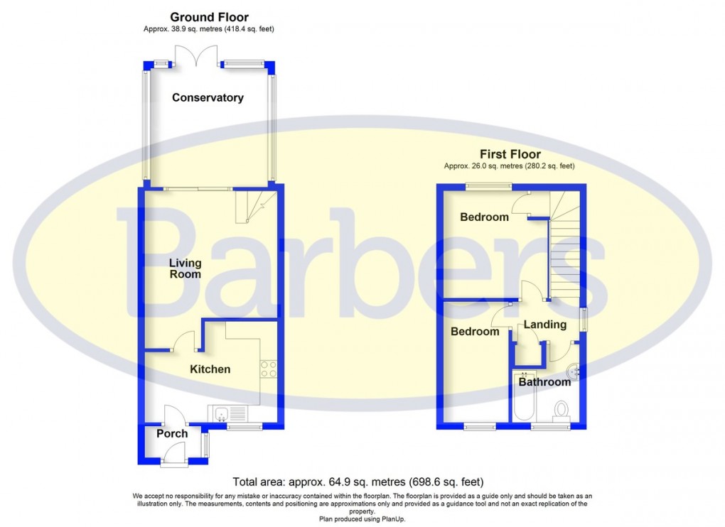 Floorplan for De Warenne Close, Whitchurch, Shropshire