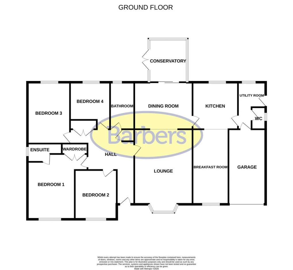 Floorplan for Turnpike Rise, Prees
