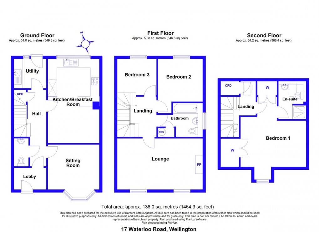 Floorplan for Waterloo Road, Wellington, Telford, TF1 3BG