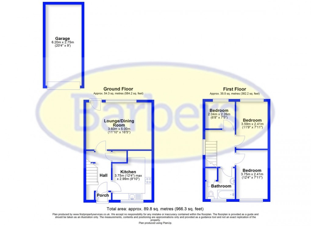 Floorplan for Campbell Road, Market Drayton, Shropshire