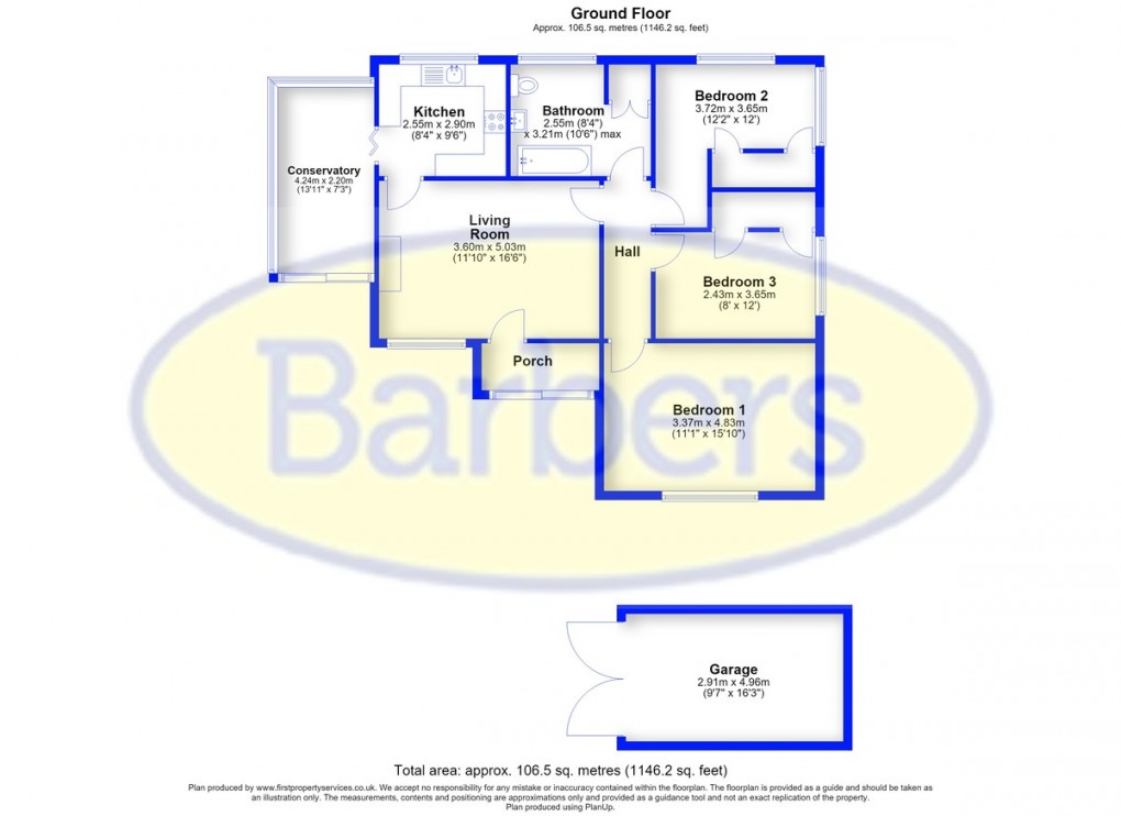 Floorplan for Hill Wicket, Childs Ercall
