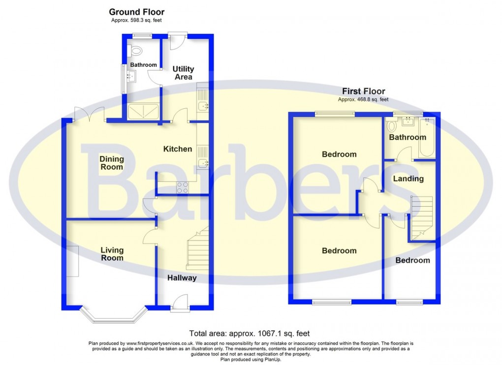 Floorplan for Hollowood Road, Malpas, Cheshire