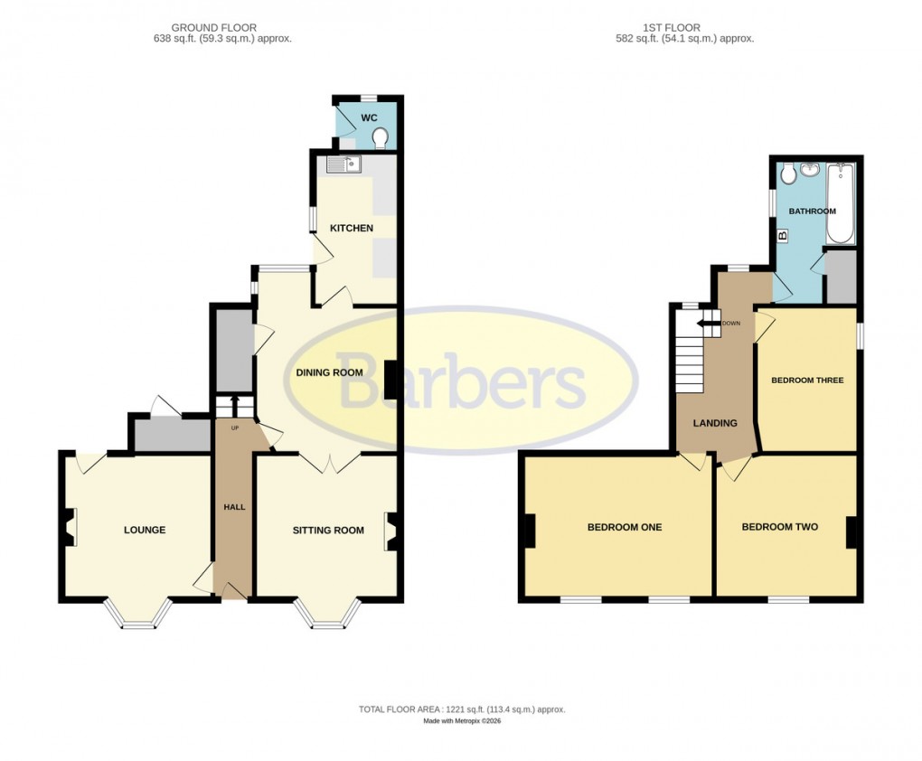 Floorplan for Trench Road, Trench, Telford, TF2 6NX
