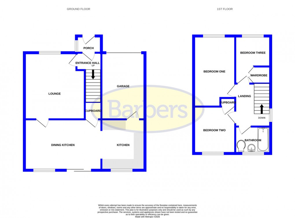 Floorplan for Elm Drive, Market Drayton