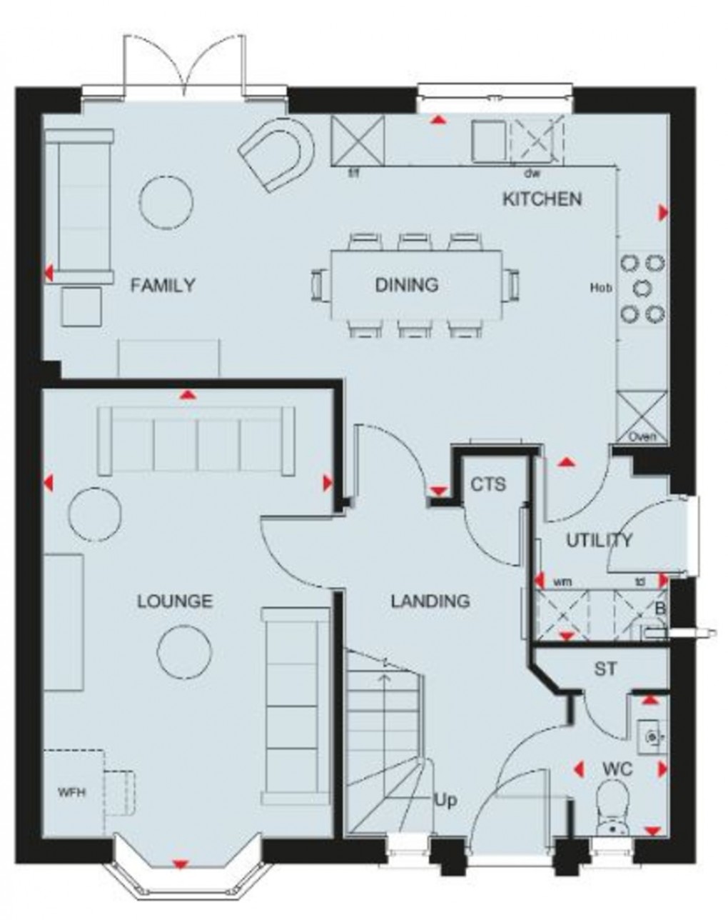 Floorplan for Clockmakers, Tilstock Road, Whitchurch