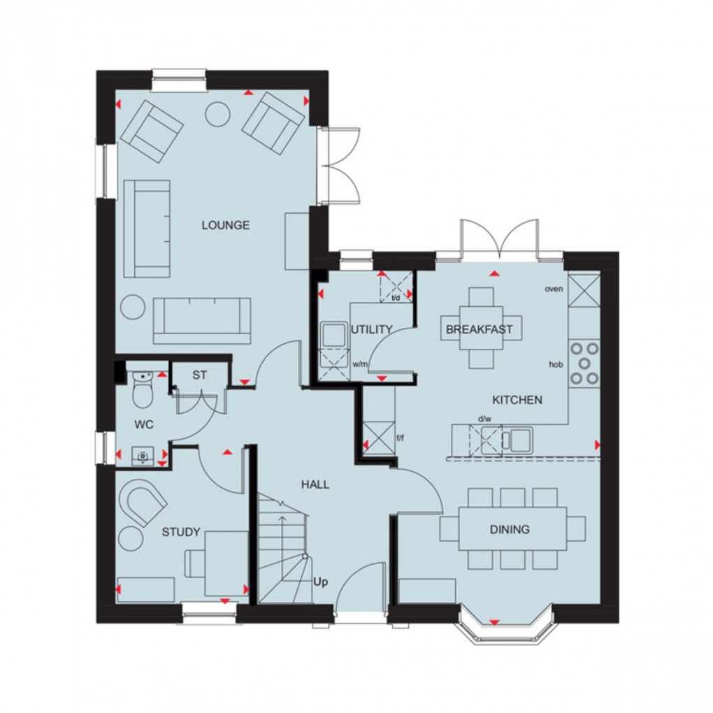 Floorplan for Clockmakers, Tilstock Road, Whitchurch