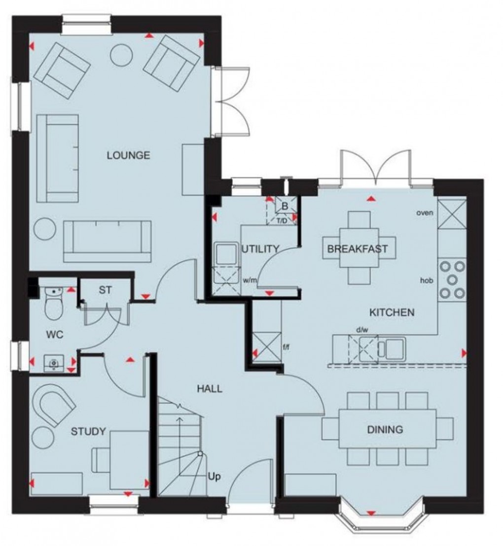 Floorplan for Clockmakers, Tilstock Road, Whitchurch
